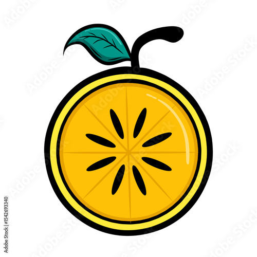 vector illustration of a lemon
