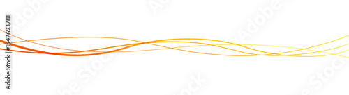 オレンジから黄色へのグラデーション波線の背景素材