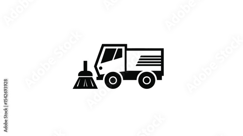 Street Cleaning Truck Icon: Sanitation, Hygiene, and Municipal Services