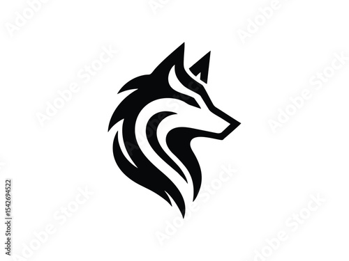 Wolf Head Silhouette Vector Illustration