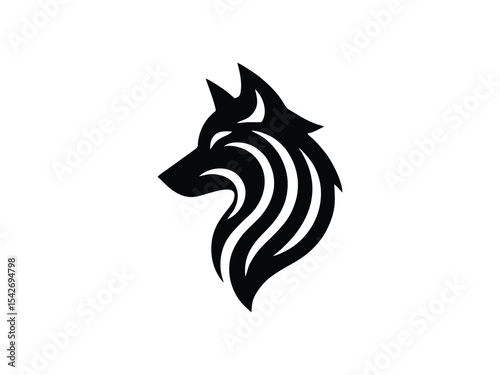 Wolf Head Tattoo Style Vector