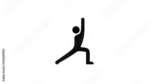 Fitness Icon: Low Lunge Pose - Exercise Symbol