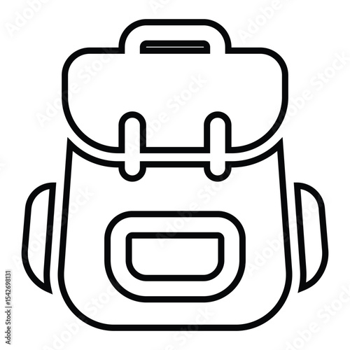 backpack line icon design. backpack thin black outline symbol vector illustration. editable stroke icon on transparent background.