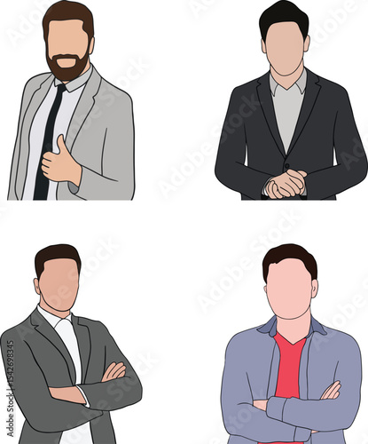set of business men