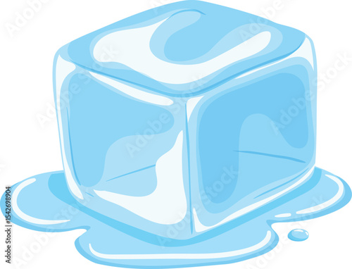 ice cube on white background