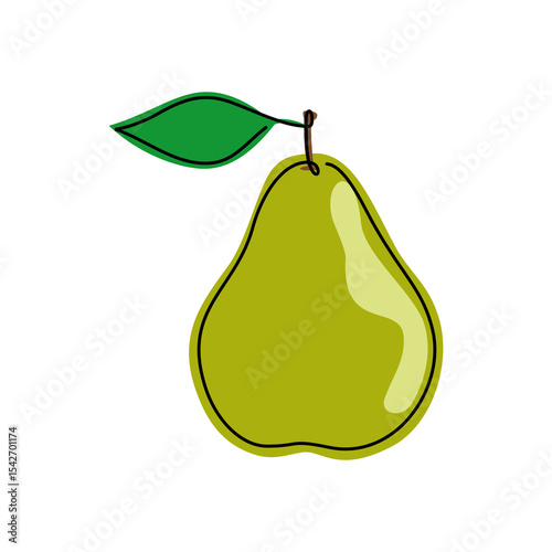 Vector illustration of pear fruit