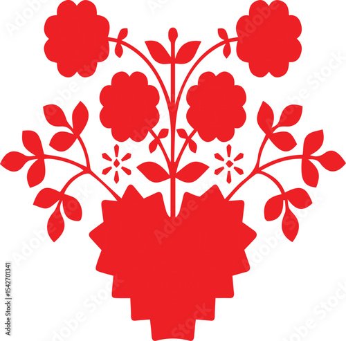 Beautiful flower art and mandala vector design