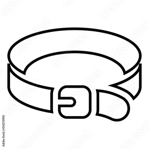 belt line icon design. belt thin black outline symbol vector illustration. editable stroke icon on transparent background.