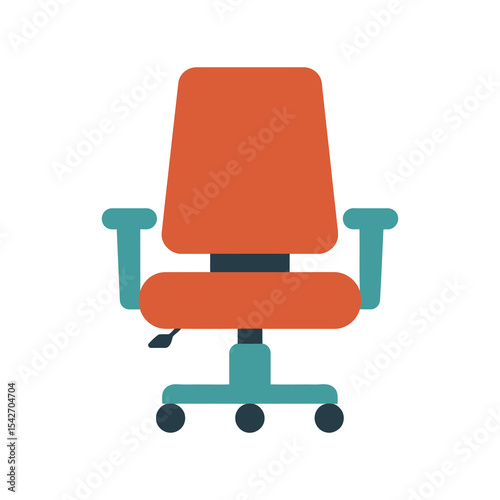 Office chair vector with ergonomic design and modern style

