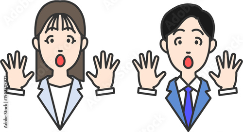 驚く会社員