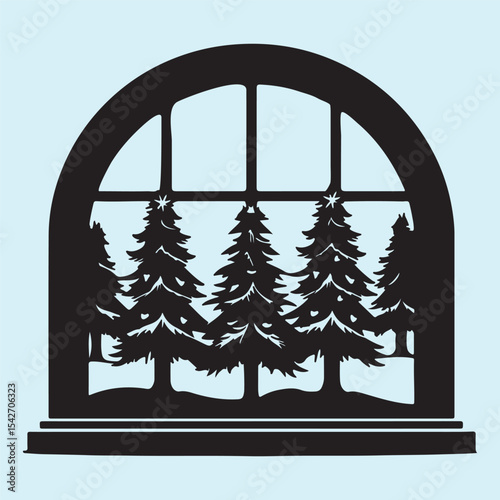 Christmas Window Silhouette