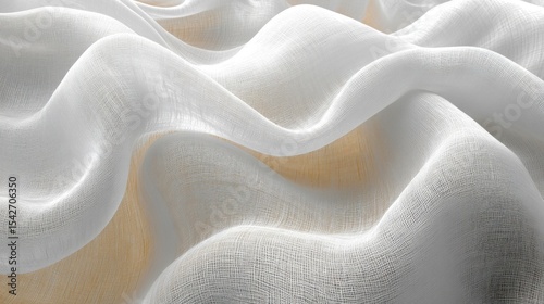 Elegant Draped White Fabric Texture