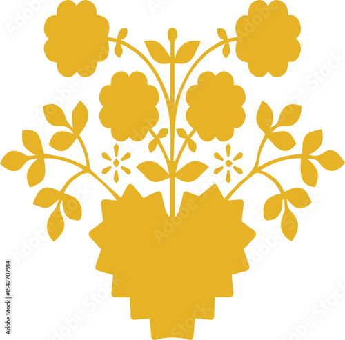 Beautiful flower art and mandala vector design