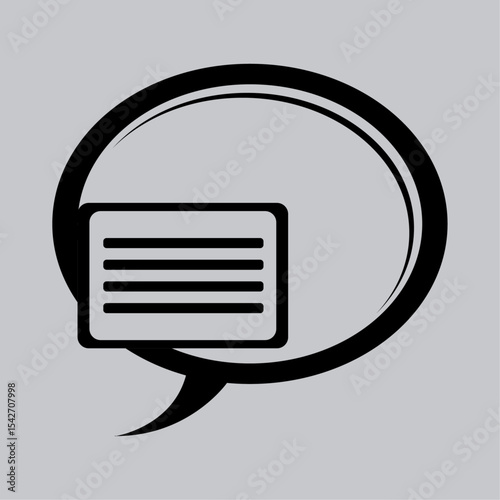modern and clean message icon design.
