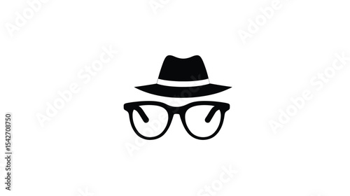 Mystery Icon: Hat and Glasses Graphic