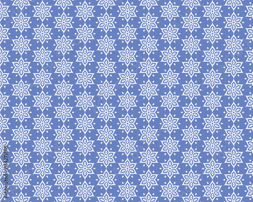 Abstract Blue Geometric Seamless Pattern background design