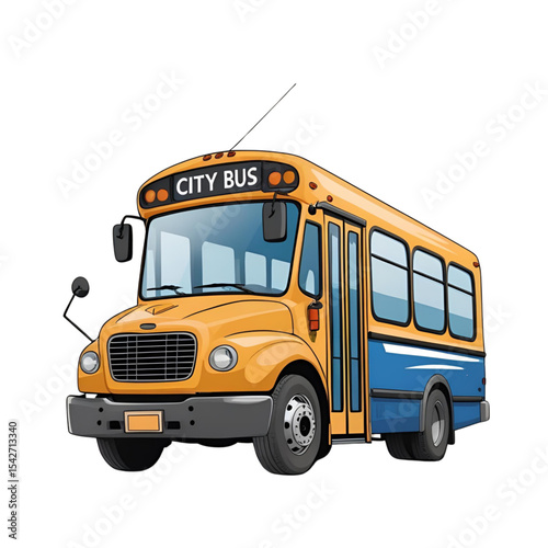 school bus isolated on white