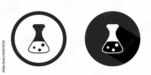 Beaker logo. Beaker icon vector design black color. Stock vector.