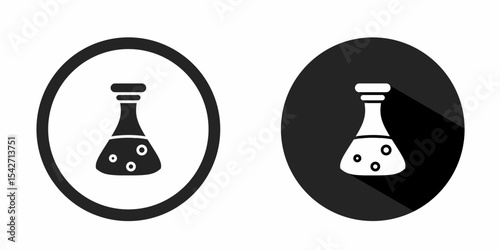 Beaker logo. Beaker icon vector design black color. Stock vector.