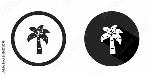 Coconut palm logo. Coconut palm icon vector design black color. Stock vector.