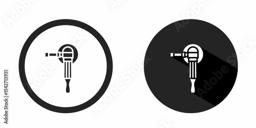 Grinding machine icon. Grinding machine icon vector design black color. Stock vector.