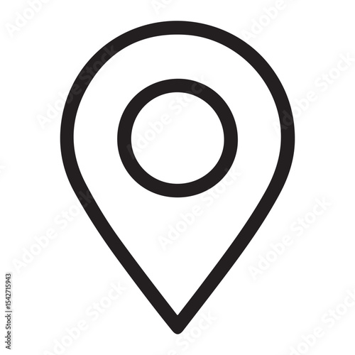 Simple location pin map marker icon vector illustration