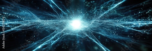 Abstract energy radiating outwards from a central point