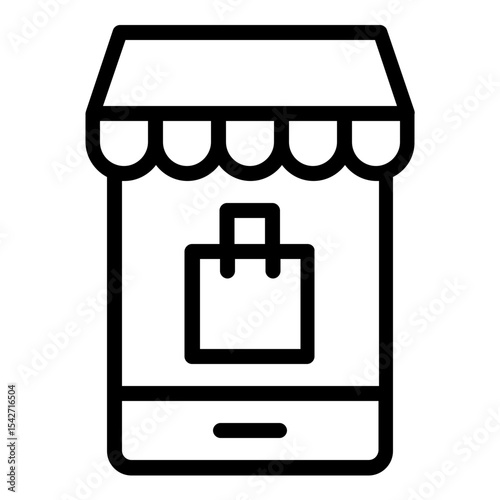 online shop icon line