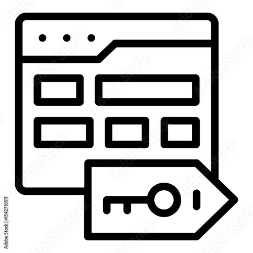 keyword icon line