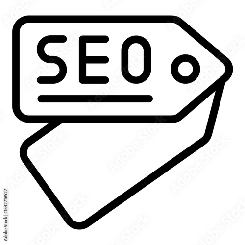 seo tag icon line