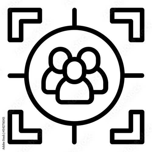 target audience icon line