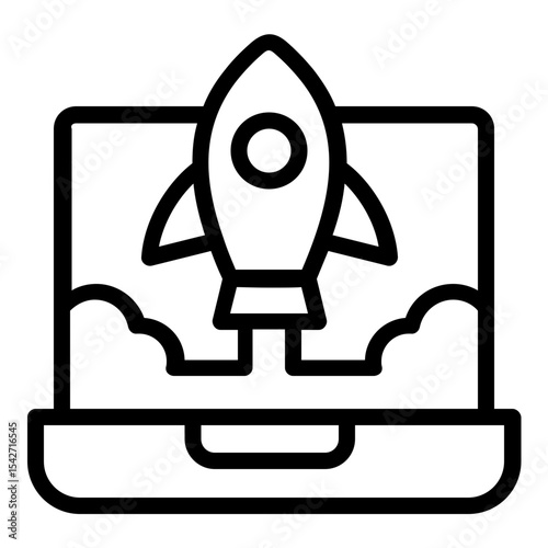 start up icon line