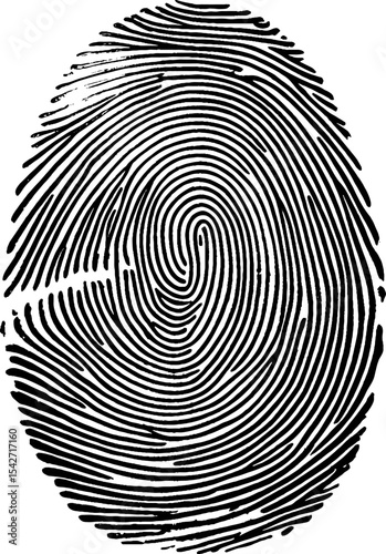Logo fingerprint vector / icon design artwork illustration security system 