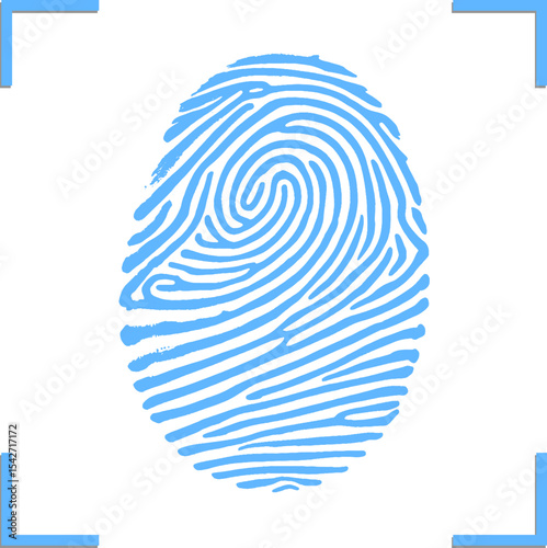 Finger scan vector icon on white background 