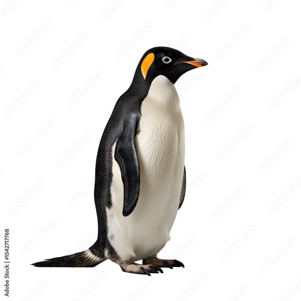 Naklejka premium Emperor Penguin Isolated on White Background PNG