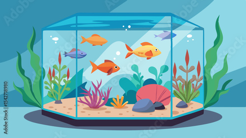 Transparent Glass Aquarium Ocean View Stunning Underwater Scene