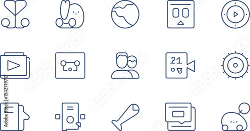 Music icons vector set for web design and business illustration
