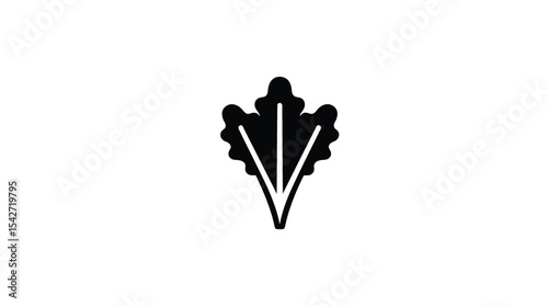 Crisp Lettuce Icon: Simple Vegetable Graphic for Websites and Apps