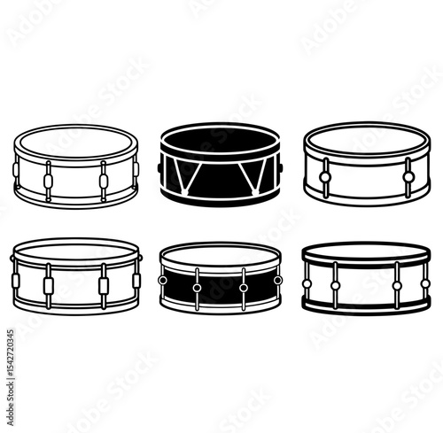 Snare Drum silhouette vector