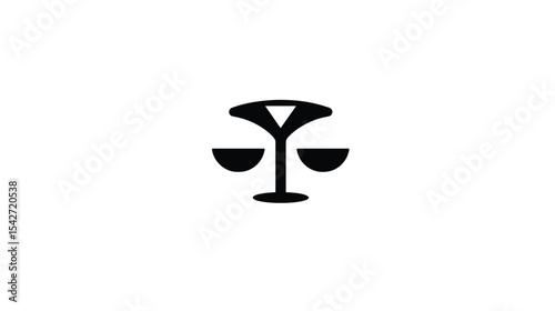 Scales of Justice Icon: Legal Symbol Vector Graphic