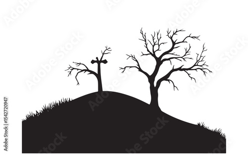 halloween silhouette of a tree
