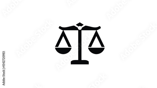 Justice Scale Icon: Symbol of Law, Balance, and Equality