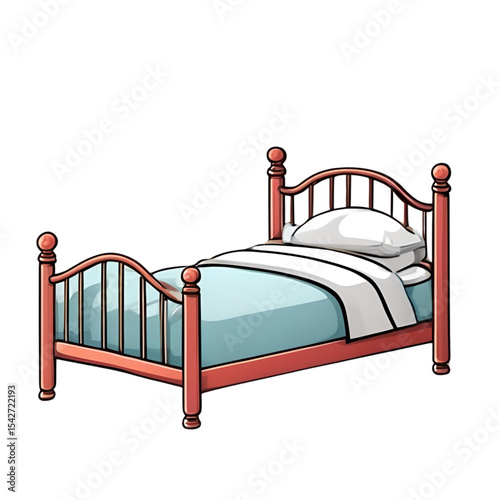 bed in red
