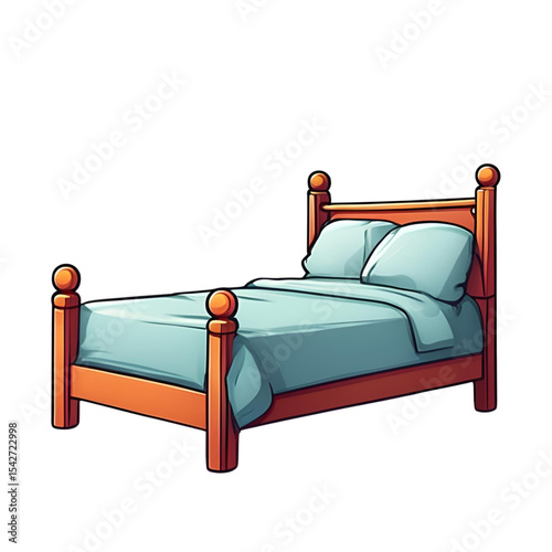 bed with pillows