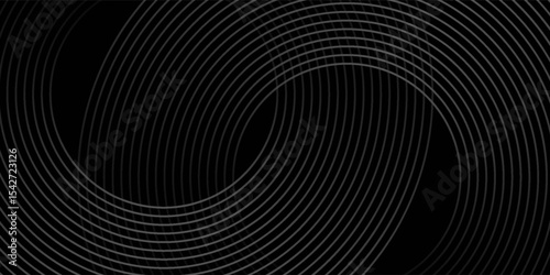 gradient black geometric abstract background overlap layer on dark space with waves lines decoration. Minimalist modern graphic design nice