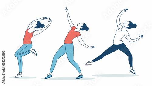 set of people in dancing poses