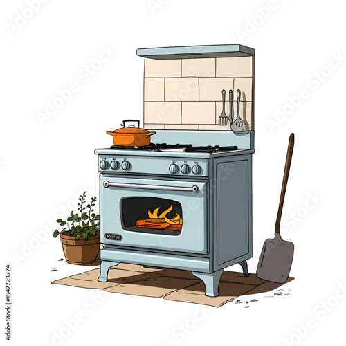gas stove isolated