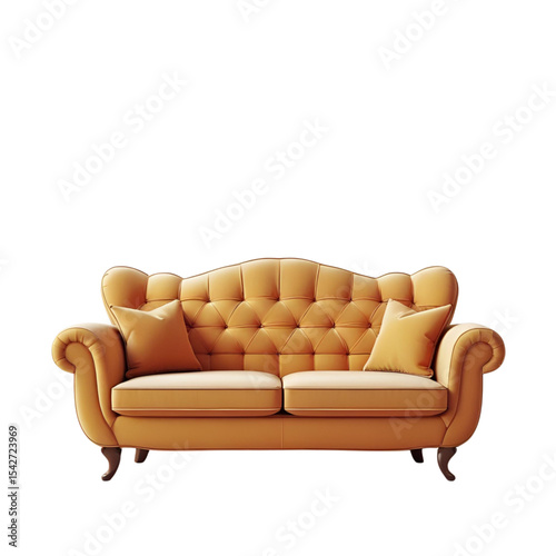 red leather sofa