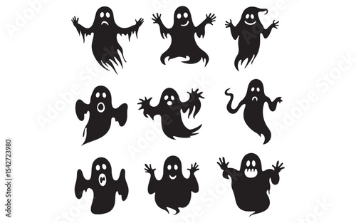 halloween silhouettes of people