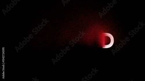 The End text animation with dust sprinkle particle effect on black screen, 4k video